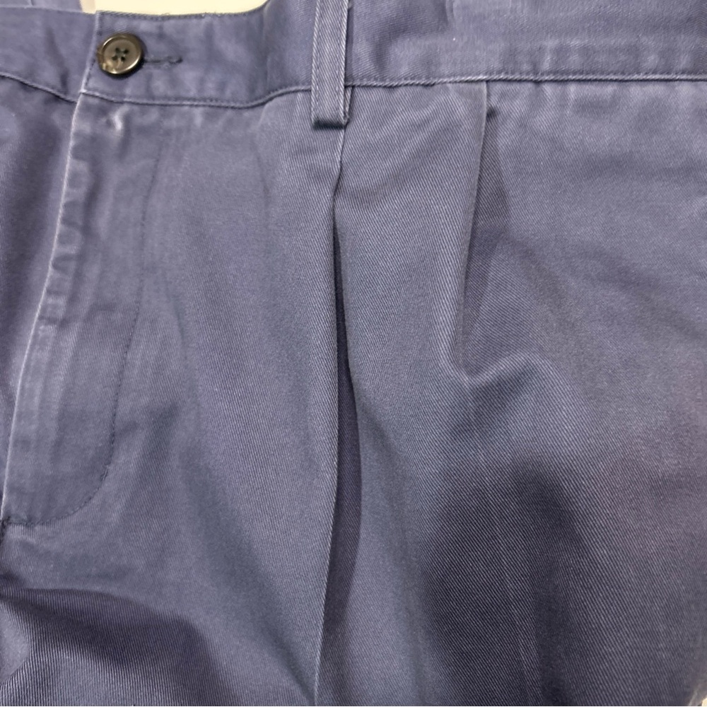 Vintage Lands End Pants Men’s 35 Blue Cotton Chinos Business Casual Office - Picture 9 of 16